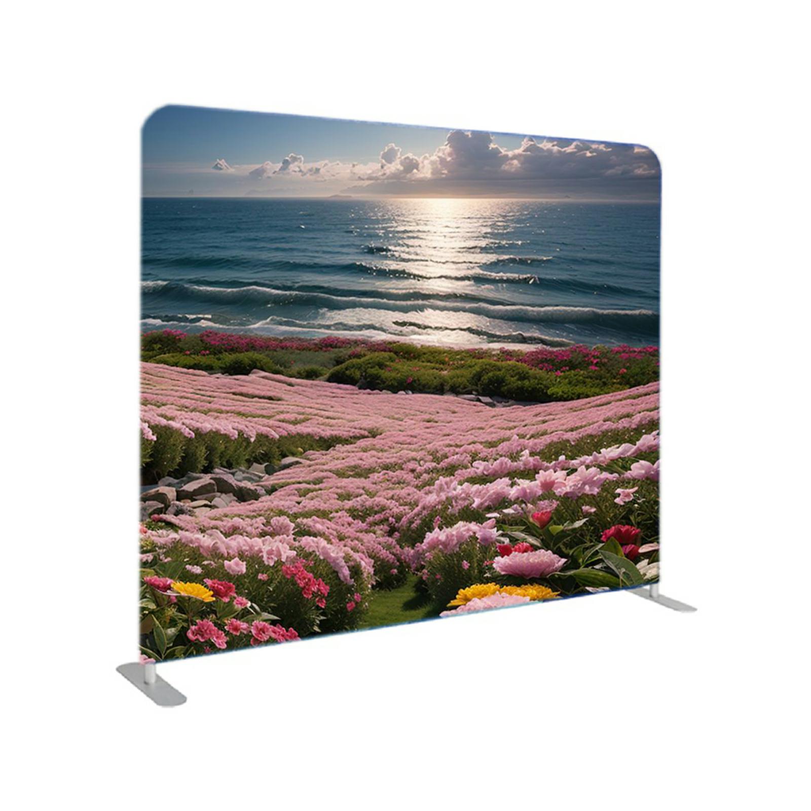 8ft High Portable Tension Fabric Exhibition Wall(Graphic Include/Single Sided)