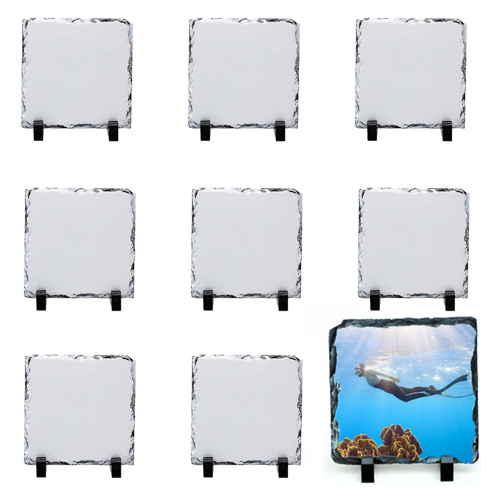 20pcs 7.87" x 7.87" Square Sublimation Photo Slate