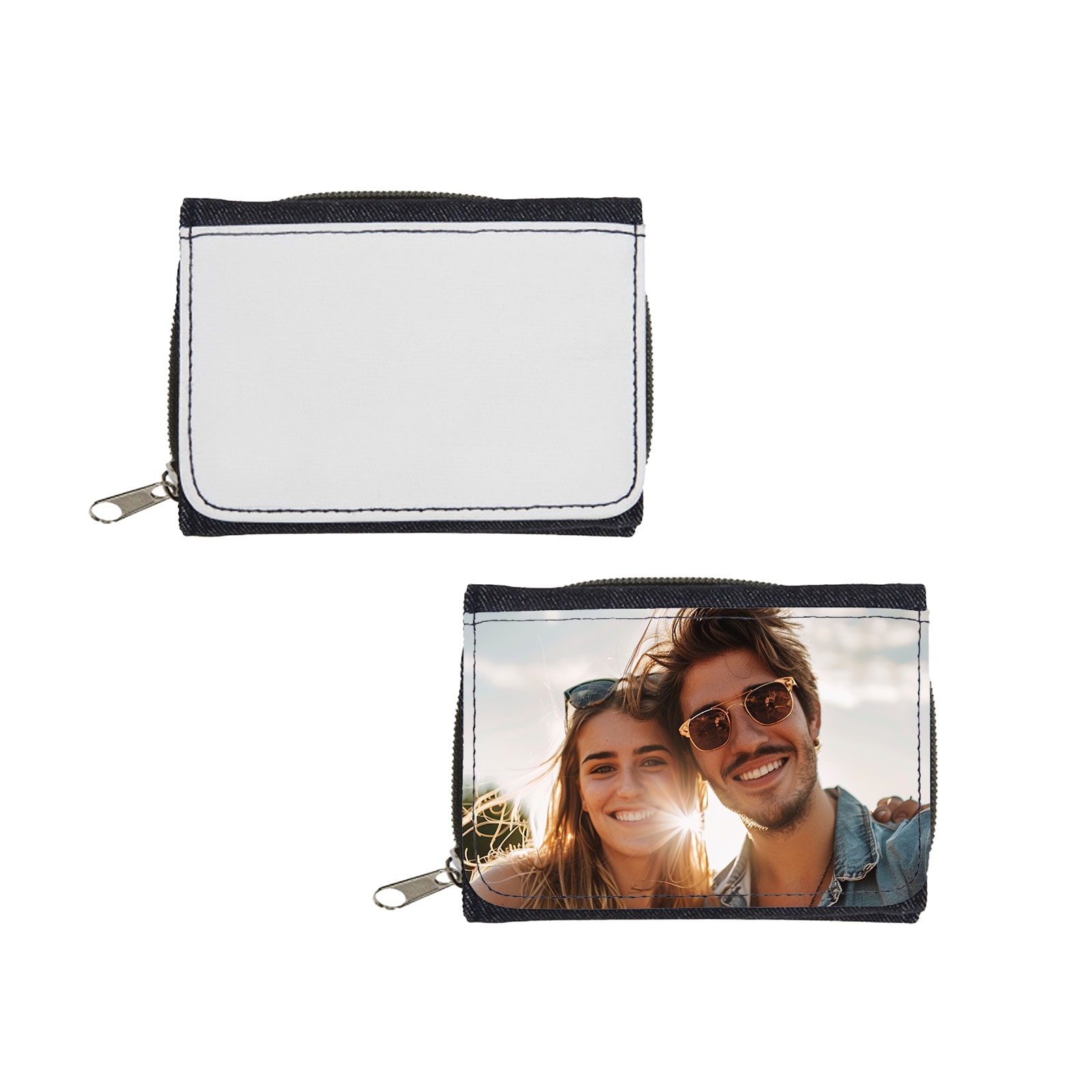 CALCA 24 Pack Sublimation Denim Jean Wallet Blanks Ladies Wallet Printable Pocket Purse